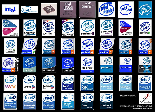 インテル社のCPUなどの製品ロゴ